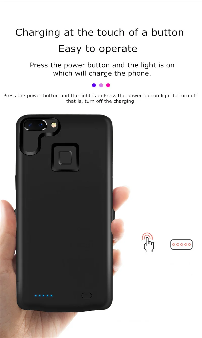 Удлинительное зарядное устройство для аккумулятора чехол для OPPO A7 портативный резервный блок питания зарядный чехол 6800 мАч блок питания зарядное устройство чехол
