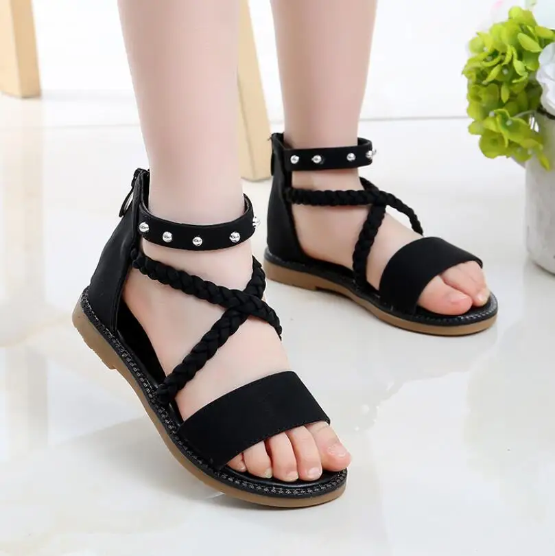 Kids Girls Sandals Summer Toddler Shoes Girl Non-slip Beach Sandal Toddler Shoe Soft Sandals Dancing Shoes Roman beach shoes,children sandals,kids shoes,kids sandals
