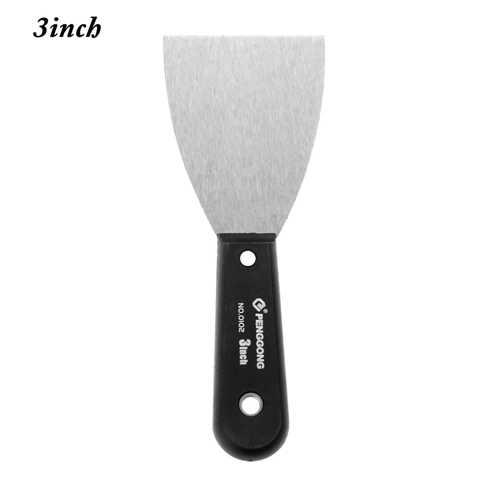 3inch 1 шт. шпатлевка из нержавеющей стали, малярный инструмент, штукатурка, лопатка для наполнения шпателем, скребок, деревянная ручка, декор стен, строительный инструмент - Цвет: 3inch