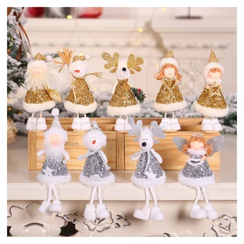 

Christmas Golden Silver Angel Doll/XMAS Decor/Plush toys/Christmas Tress Pendant/Festival Atmosphere Scene Arrangement