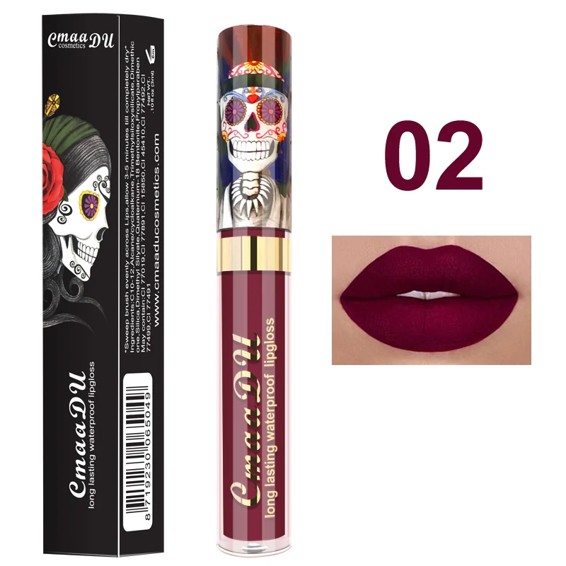 Hot Sales 6 Colors Waterproof Nude Matte Velvet Glossy Lip Gloss Lipstick Halloween style Lip Tint Women Fashion Makeup Cosmetic Hot Sales 6 Colors Waterproof Nude Matte Velvet Glossy Lip Gloss Lipstick Halloween style Lip Tint Women Fashion Makeup Cosmetic