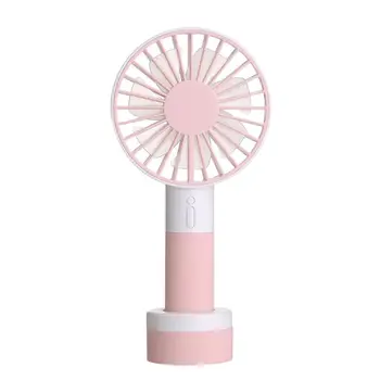 

Mini Mini Handheld Fan with Colorful Light Sports Portable Rechargeable USB Fan with Standing Base 3 Speed Desktop Fan for Trip