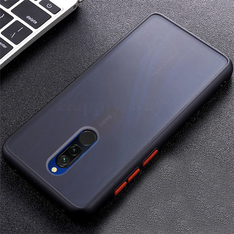 Матовый сенсорный чехол для телефона Xiaomi Redmi 8, противоударный силиконовый чехол для Redmi 8A, чехол на заднюю панель, прозрачная Броня