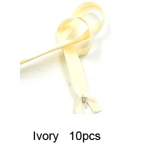 DG001-Ivory Класс AAA 3#20 шт закрытые невидимые молнии 28 см для подушки, платья, 60 см DIY Швейные наборы Аксессуары молнии 40 см - Цвет: DG001-Ivory