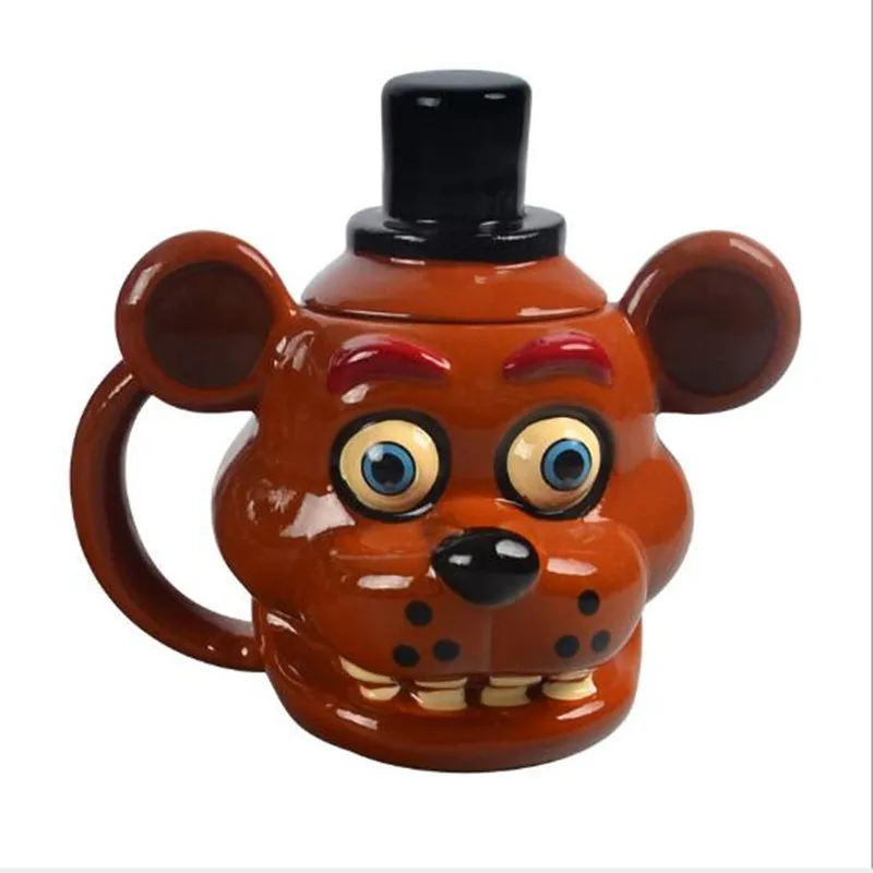 Креативная керамическая кружка Five Nights at Freddy 3D, фарфоровая чашка для воды с ручкой, чайная чашка, Офисная посуда для напитков