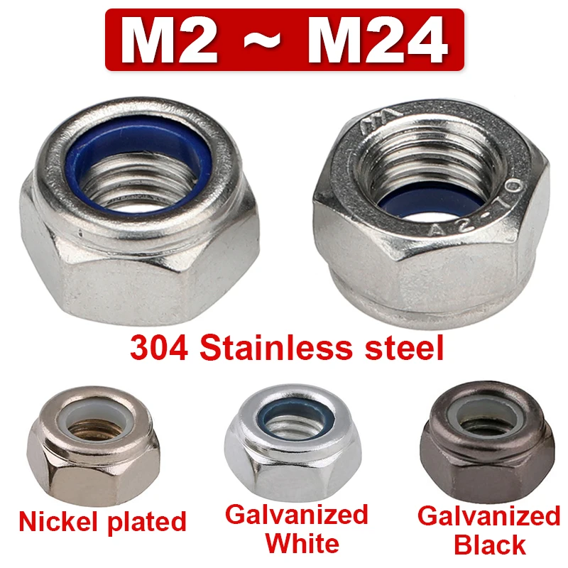 304 Stainless Steel Selflocking Nut 304 Stainless Steel Nonslip