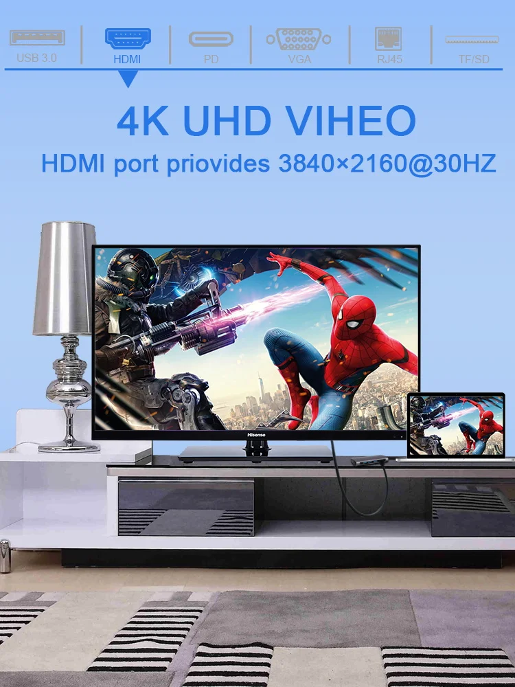 Usb type C 3,0 концентратор к HDMI 4 K/8 k RJ45 LAN VGA PD 100W питания Thunderbolt 3 совместимый tipo c для устройств сплиттер Hab