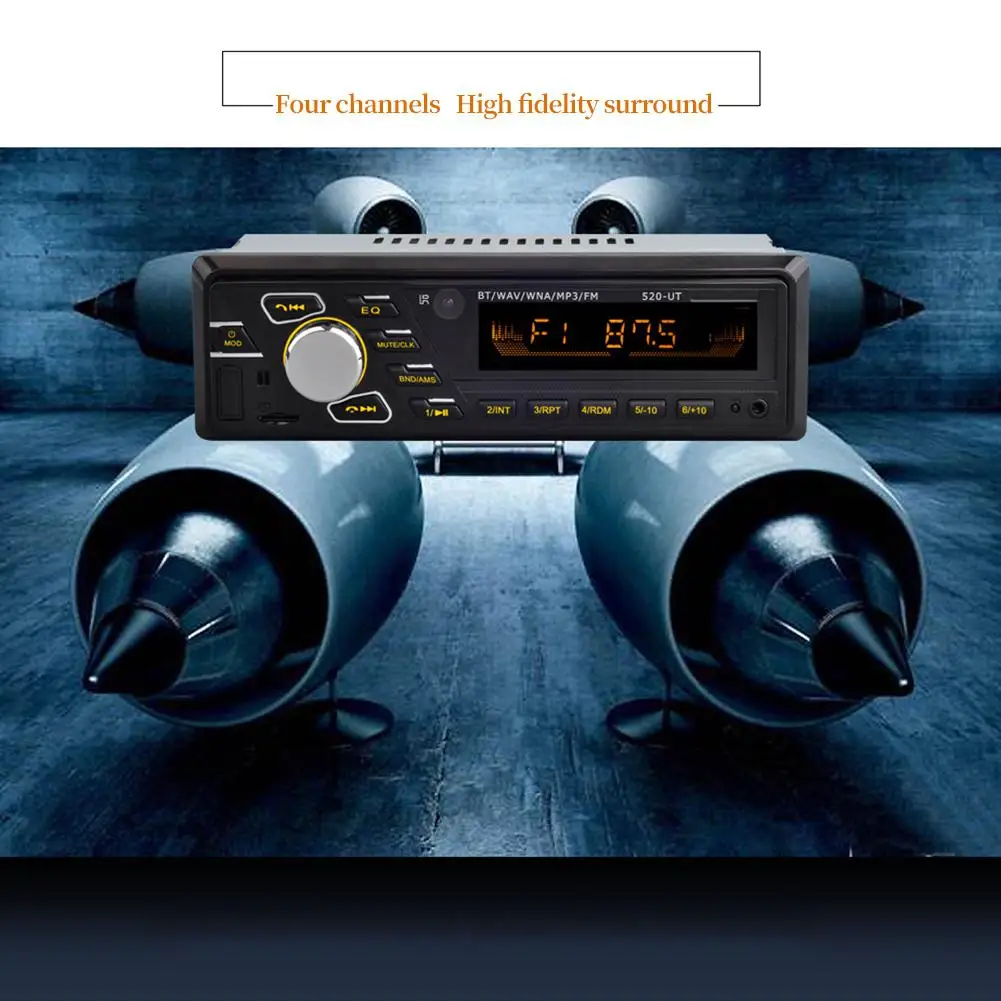 12 В черный автомобиль Bluetooth Радио Hands-free MP3 музыкальный плеер USB карта машина fm-радио играть автомобильные аксессуары