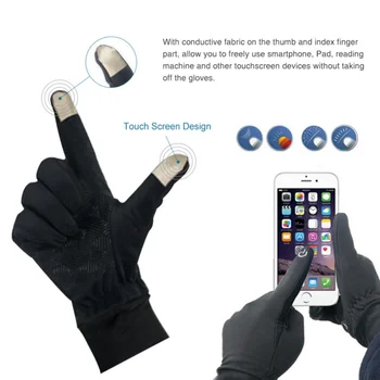 

Men Women Winter Warm Touch Screen Gloves Anti-slip Driving Cycling Running Fleece Lining Gloves