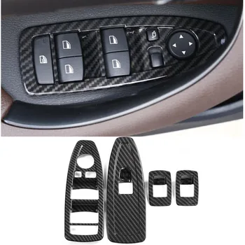 

10 Sets Carbon Fiber Car Window Lift Panel Frame Cover Decoration Car Window Lifting Swift Protect Trim for BMW 2016~2019 X1 X2