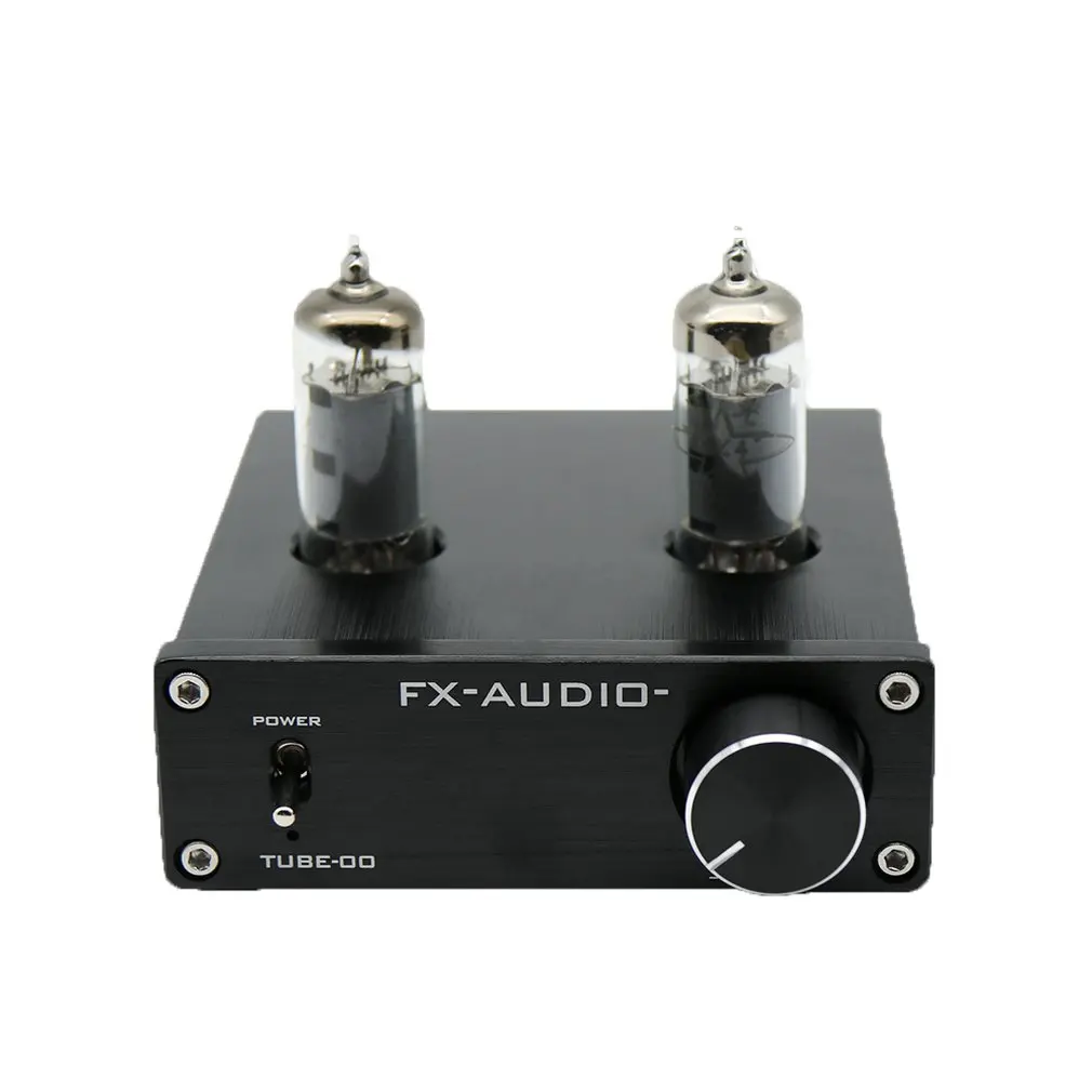 FX-Audio TUBE-00 желчный предусилитель ламповый усилитель предусилитель желчный буфер 6J1 мини Hi-Fi предусилитель Amp с DC12V 1A разъем питания - Цвет: Черный