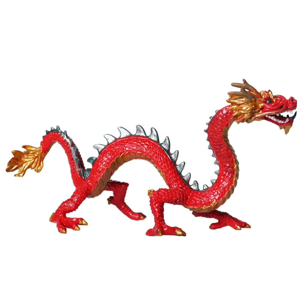 Chinese Dragon Figures PVC Realistic Animal Model Educational Toy Gift