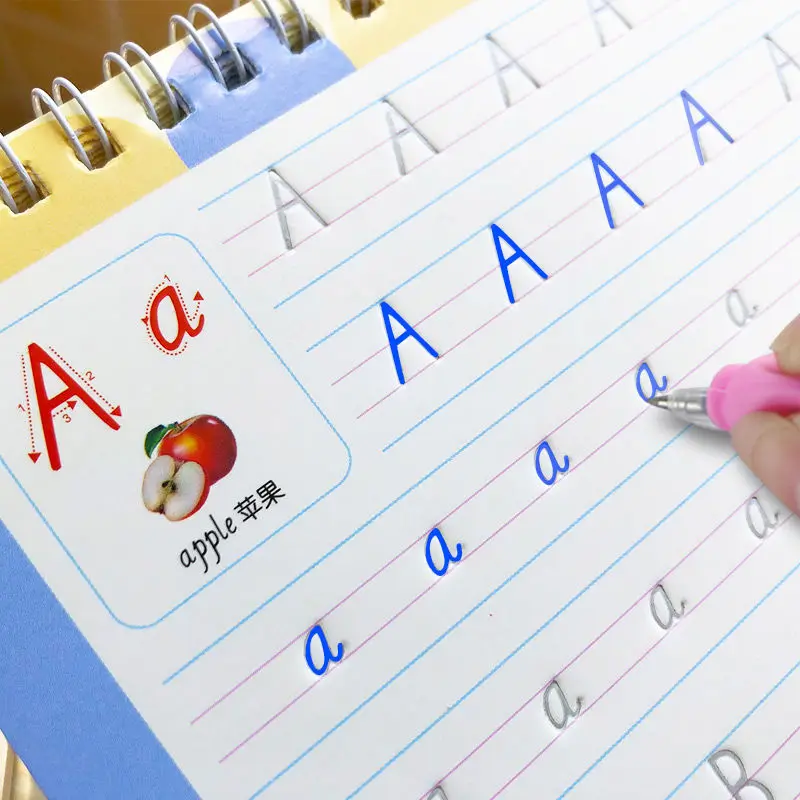 

Child English alphabet Copybook Beginners Handwriting Practice Reused Children Practice Education Newborn alphabet 3D Copybook