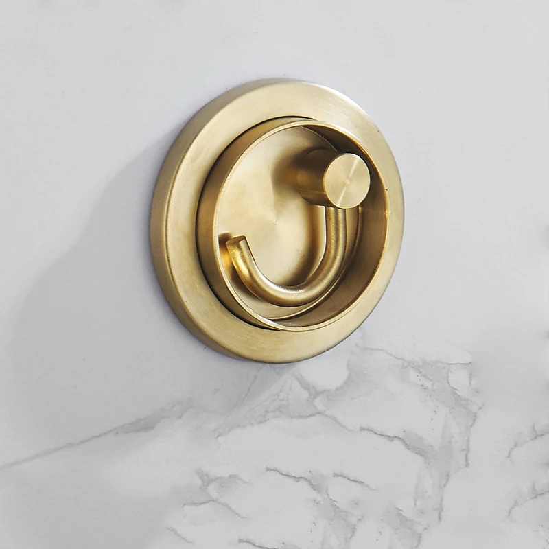 304 Stainless Steel Towel Coat Hooks Gold/Black/Nickel Bathroom Clothes Cabinet Closet Hooks Wall Mounted Bathroom Hardware