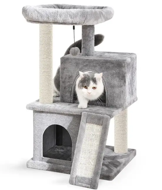 AMT0014Gray Домашняя, мебель для кошек, игра для развлечения, домик для кошек, Спящая Когтеточка для домашних животных, рамка с отверстиями для кошачьих игр, обучение - Цвет: AMT0014Gray