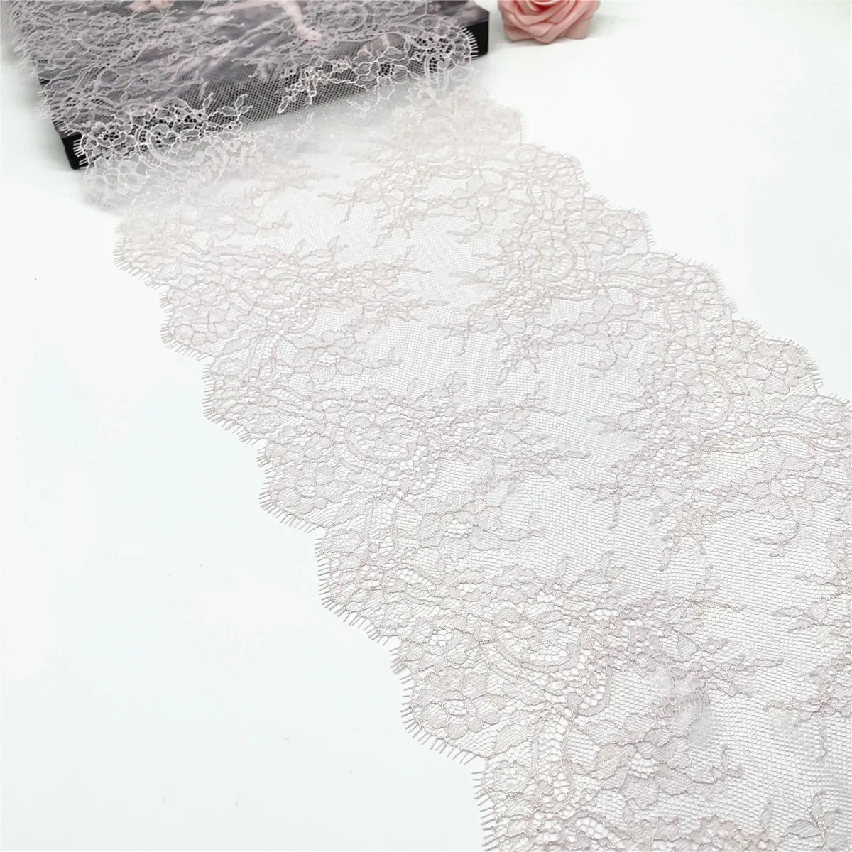 1.5M/pc Width9 3/4 inch 25cm Dark Blue Shimmer No-elastic Eyelash Lace Trim Foil 3