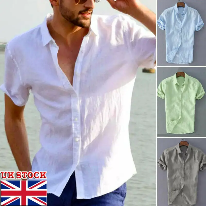 Модные мужские рубашки с коротким рукавом летние однотонные рубашки для плавания повседневные свободные платья мягкие топы футболки Великобритания