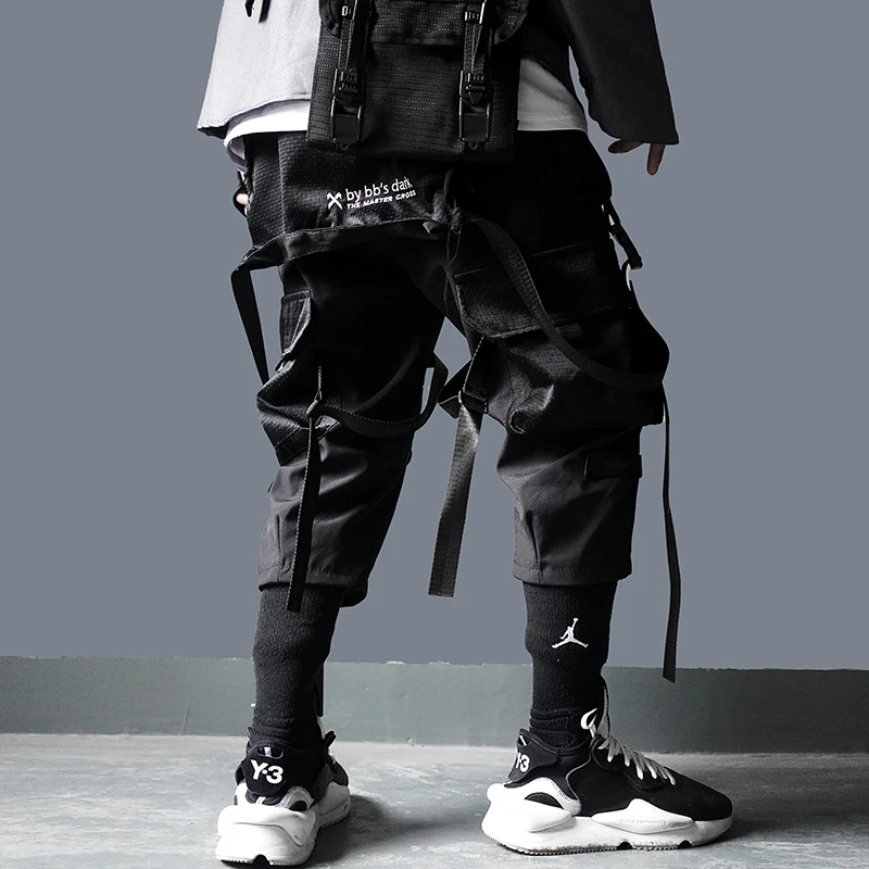 11 BYBB'S DARK Cargo Брюки мужские уличная одежда Harajuku тактические брюки с лентой
