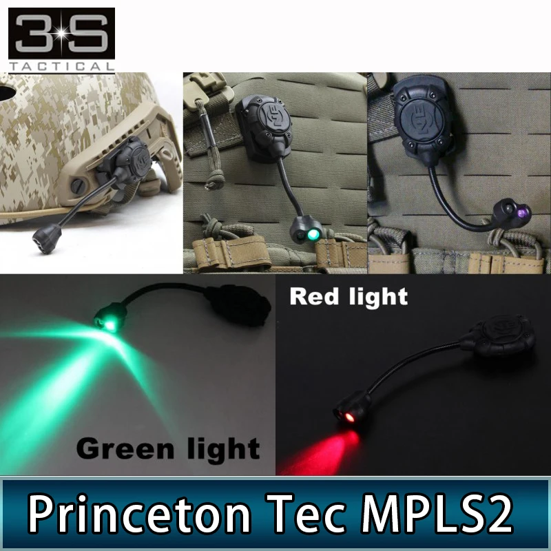 Tactical Helmet Flashlight Ir Laser Light Princeton Tec Mpls2 Airsoft