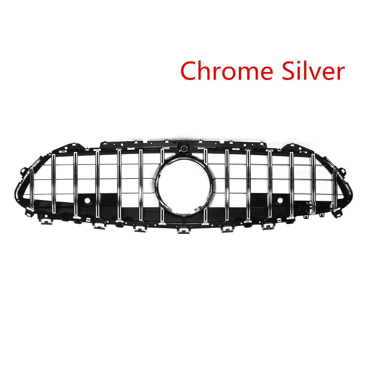 Chrome Silver CLS C257 GT гриль GTR Авто Передняя гоночная решетка гриль для Mercedes Benz C257 CLS CLS300 CLS450 CLS500 Для AMG - Цвет: Chrome Silver