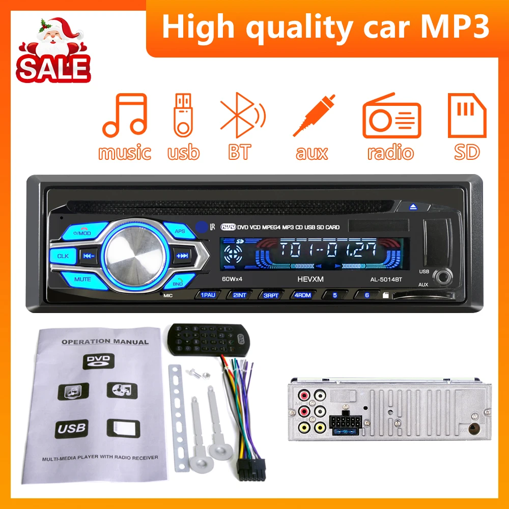 1din 12V автомобильный Радио Bluetooth автомобильный стерео плеер телефон пульт дистанционного управления автомобильный аудио CD DVDMP3