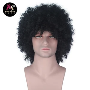 Нарядный Забавный черный парик Miss U Hair 60S 70s для аниме-косплевечерние