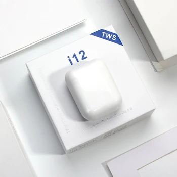 

Original i12 TWS Bluetooth 5.0 Sport Earphone touch pop-up window HD Mic for iPhone Xiaomi Huawei Samsung Phone pk i9s i11 Tws