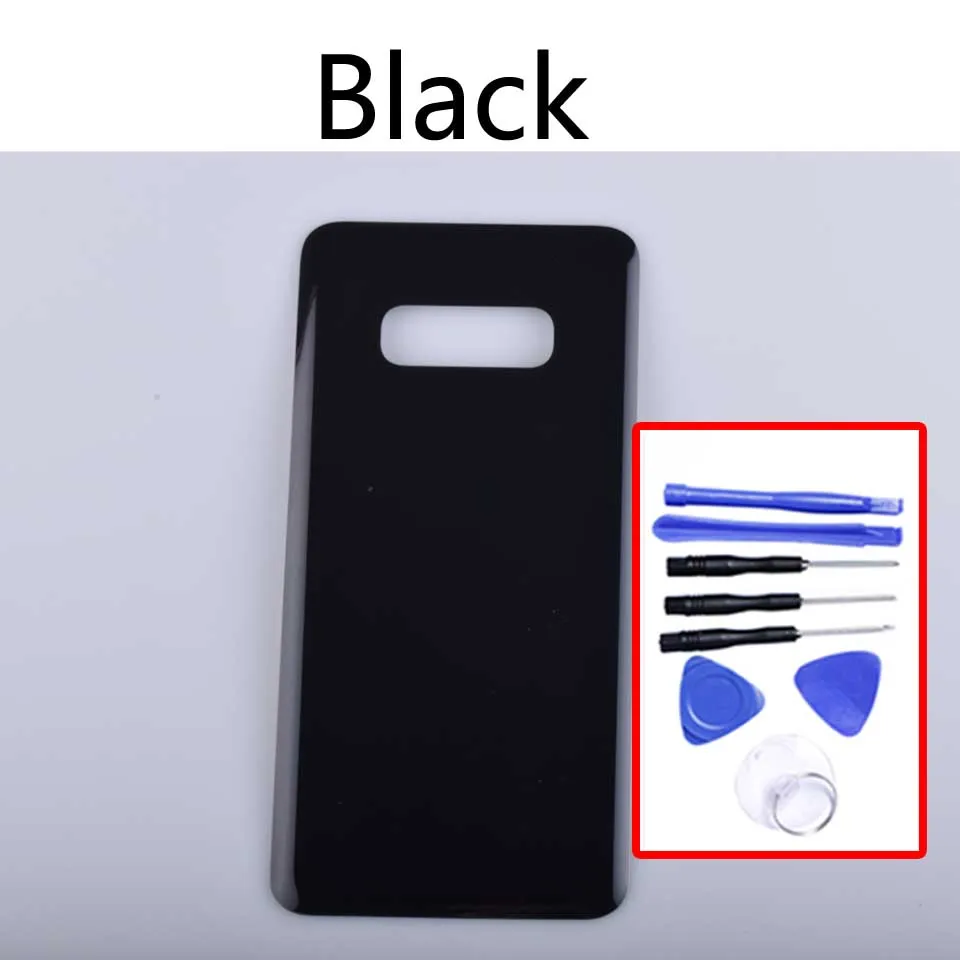 Black-With tool S10E задняя крышка батарейного отсека для samsung Galaxy S10E G970 SM-G970 задняя крышка батарейного отсека - Цвет: Black-With tool