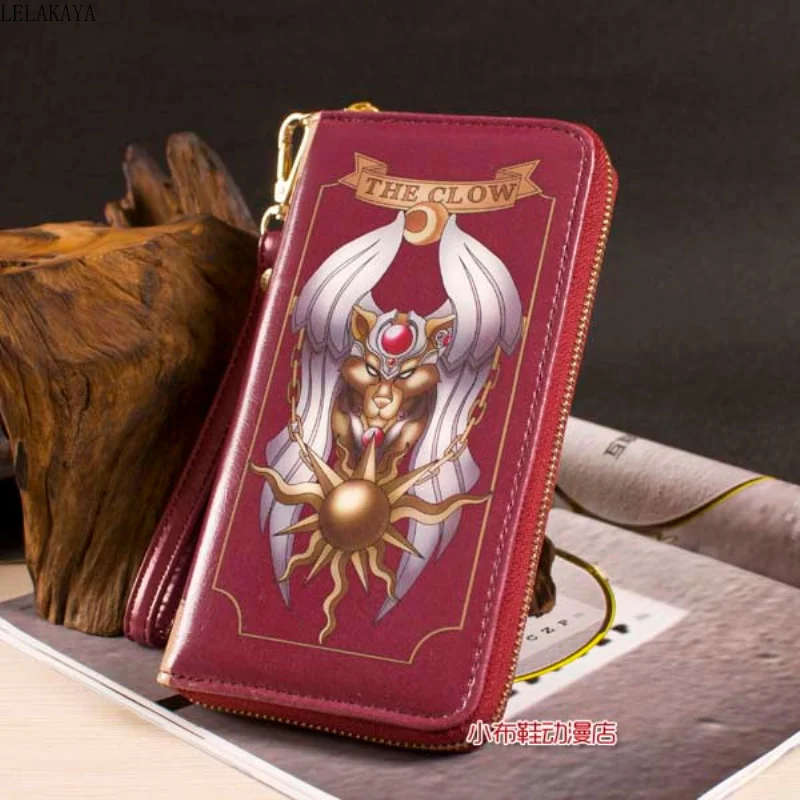 Аниме карта Captor Sakura напечатанная Косплей Kinomoto звезда PU Длинная сумка на молнии Женская мода мультфильм кошелек телефон сумка Новинка