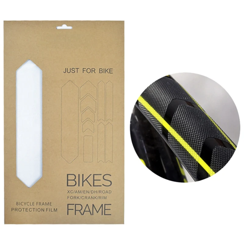 Kit Protezione Telaio Bici – Film Trasparente Antigraffio E Impermeabile, Adesivo Spesso Per MTB E Bici Da Città