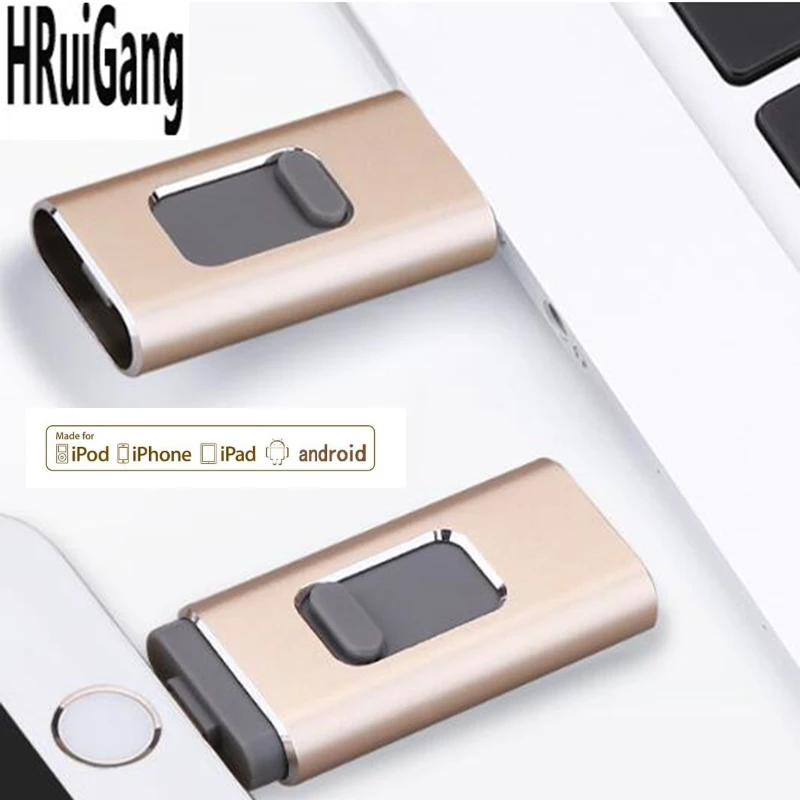 Флеш накопитель Usb для iPhone 6/6 s/6 Plus/7/7 Plus/8/X Usb/Otg/Lightning 4 в 1 флеш внешней памяти iOS 128g|USB
