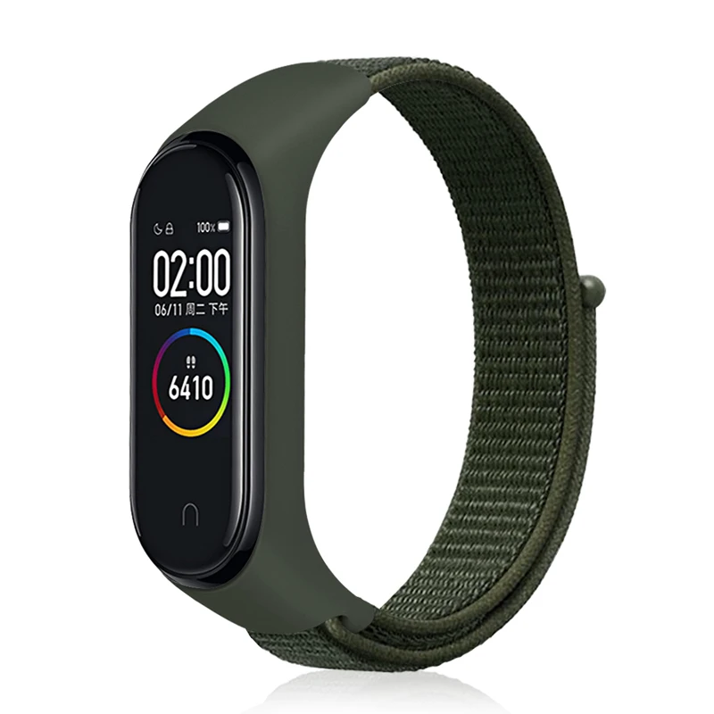 Khaki Нейлоновый мягкий дышащий сменный ремешок Спортивная петля для Xiaomi Mi группа 4 3 браслет ремешок для часов для Xiaomi Mi группа 4 полоса 3 NFC - Цвет ремешка: Khaki