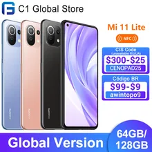 Global Version Xiaomi Mi 11 Lite NFC 64GB/128GB  Snapdragon 732G Octa Core 64MP Rear Camera 33W Fast Charge Smartphone