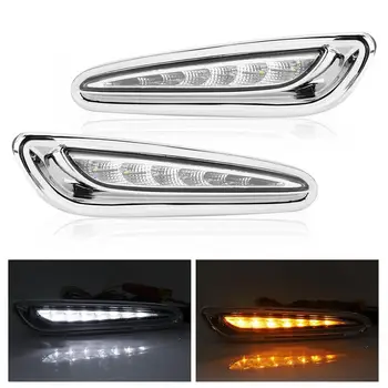 

1Pair DC12V 6000-6700K Waterproof DRL LED Dual Color Daytime Running Light Fit for Mazda 3 2011-2013 Car Interior tuning cars
