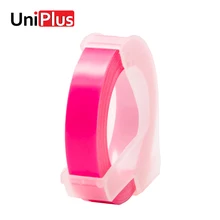 UniPlus для Motex E101 E202 Dymo 1610 9 мм Принтер этикеток флуоресцентные розовые блестящие цветная этикетка ленты DIY лента с буквами 1755 1880