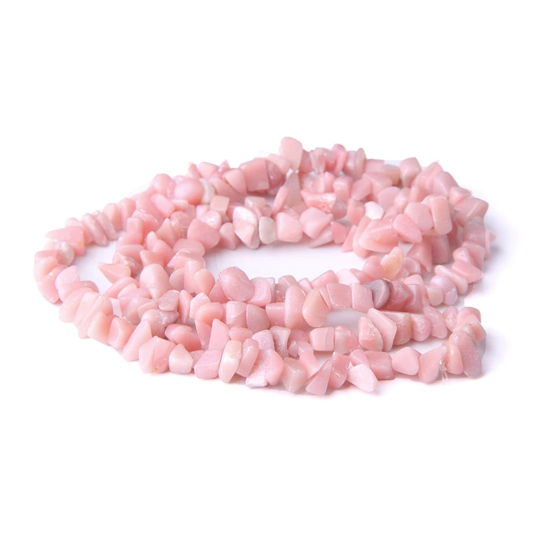 pink opal Натуральный драгоценный камень чипсы бусины 5-8 мм зеленый авантюрин чип шарик крошечные просверленные полудрагоценный камень Самородок ломтик для DIY изготовления - Цвет: pink opal