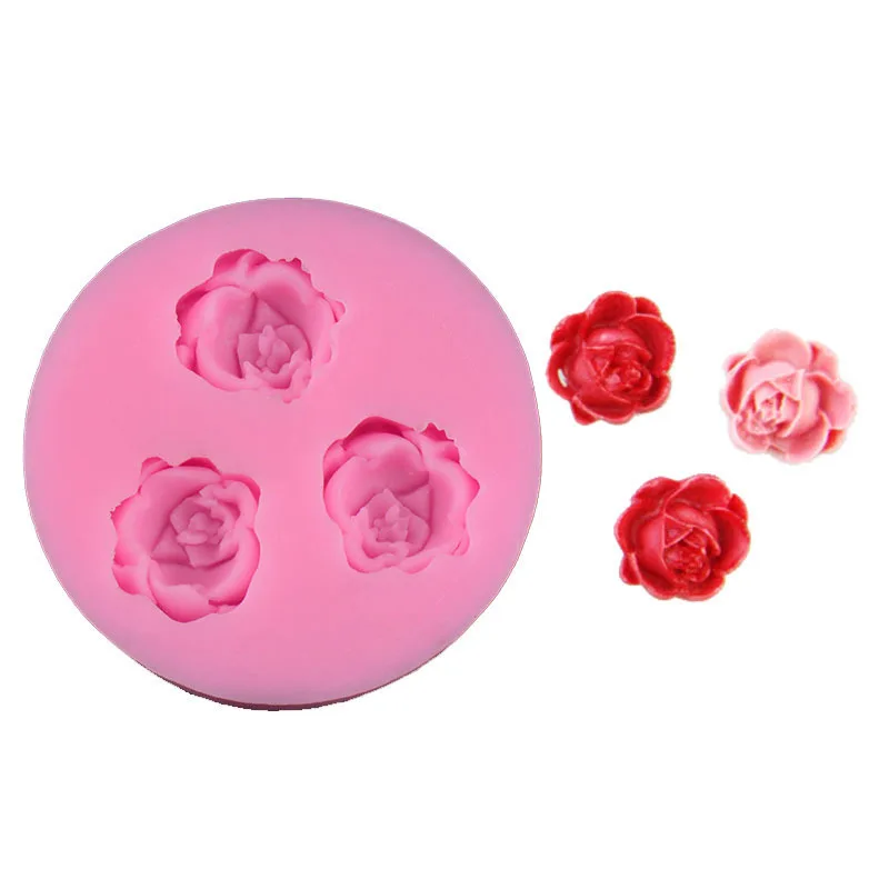 

Rose Shape Cake Mould Flower New Shapes 3D Sugarcraft Decor DIY Silicone