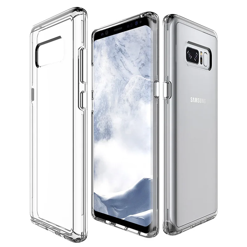 

Currently Available SAMSUNG Note 8 Phone Case Transparent Acrylic Electroplated Protective Case TPU + PC-in-Shatter-resistant