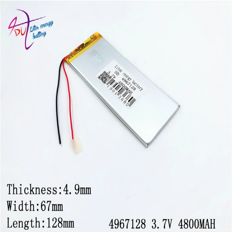 Liter energy battery Tablet PC battery capacity 4967128 3.7V 5065125 4800MAH Universal Li-ion battery for tablet pc 7 8 9 inch