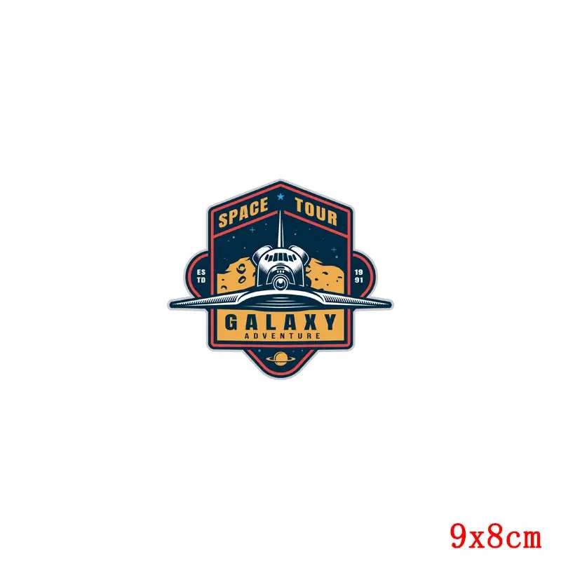 TH1901 Space Aline Patch Iron On Transfers For Clothing Spacecraft UFO Thermo Stickers On Clothes For Kids Stickers Heat Transfer DIY - Цвет: TH1901
