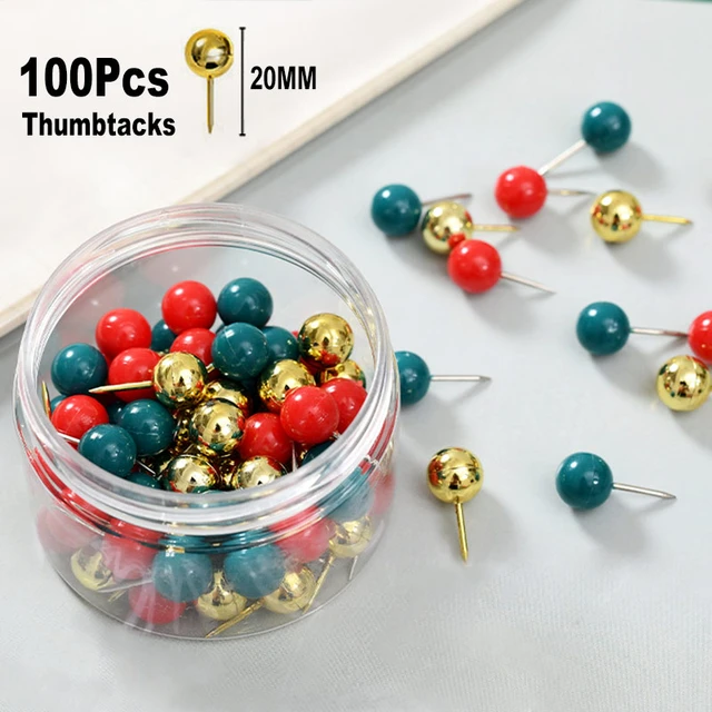 500PCS Multi-Color Map Push Pins Plastic Head Tacks with Steel Point  Thumbtack