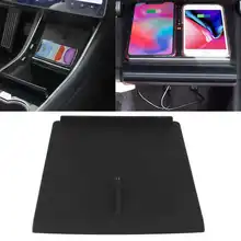 

15W Wireless Charger Mobile Phone Anti-Slip Charging Pad Dual USB Port Fit for Tesla Model 3/Y