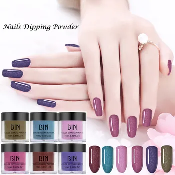 

New Nail Art 7pcs Nails Dip Powder Without Lamp Cure Natural Dry Nail Art Powder With Brush Nails Accessories Decoration Tool