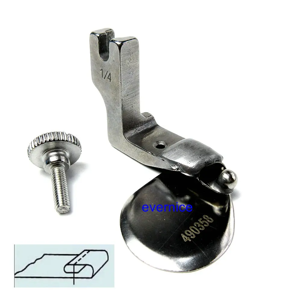 Double Fold Ball Type Hemmer Hemming Foot For Industrial Sewing Machines Juki Brother