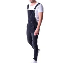 CYSINCOS новые модные мужские рваные джинсы комбинезоны Hi Street Distressed Denim bib Комбинезоны для мужчин брюки на подтяжках Размер S-XXXL