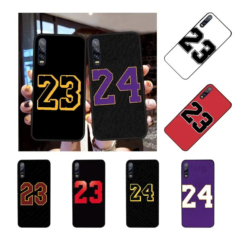 NBDRUICAI Basketball 23 24 Number Phone Case for Huawei Honor 20 10 9 8 8x 8c 9x 7c 7a Lite view | Мобильные телефоны и