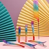 Anti-static Rainbow Hair Comb Rainbow Hairpin Fixed Styling Clip Flat Duck Mouth Hair Clips Pro Salon Hair Styling Tool 2