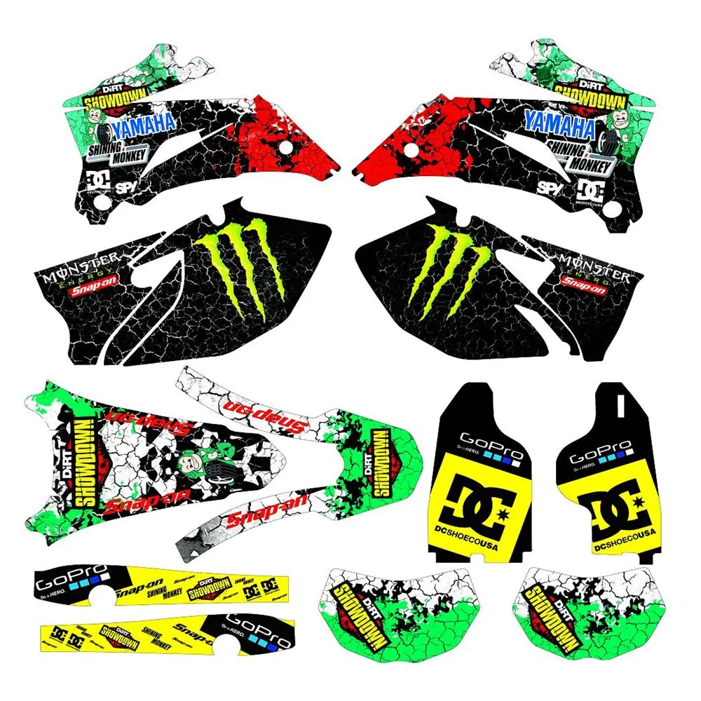 

For YAMAHA WRF250F 2007-2014 New Full Graphics Decals Stickers Custom Number Name 3M Bright Matte Stickers Waterproof