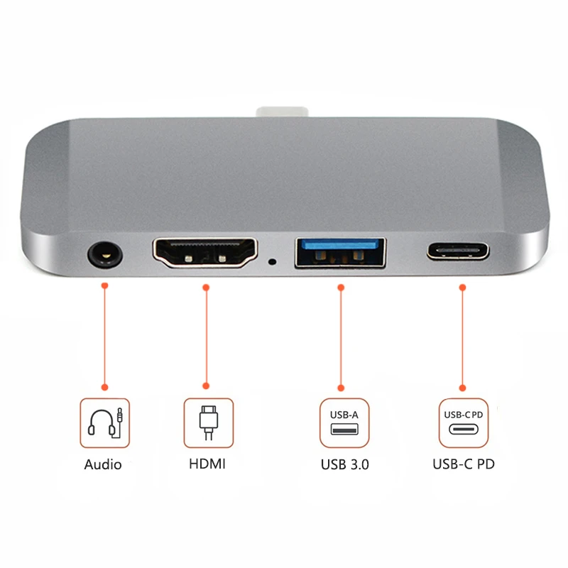 USB 3 1 to USB C PD Charging 4K HDMI USB 3 0 3 5mm Headphone Jack Charging 4K HDMI For Samsung Galaxy Note10 2019 iPad Pro