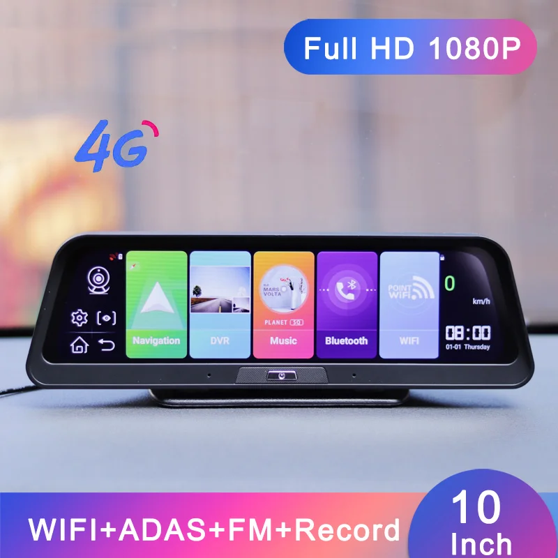 4G Auto Camera Gps 10 \Android 8.1 Auto Dvr Achteruitkijkspiegel Wifi 1080P Video Recorder Griffier Dash cam Dvr Parking Monitoring 4G Auto Camera Gps 10 \Android 8.1 Auto Dvr Achteruitkijkspiegel Wifi 1080P Video Recorder Griffier Dash cam Dvr Parking Monitoring